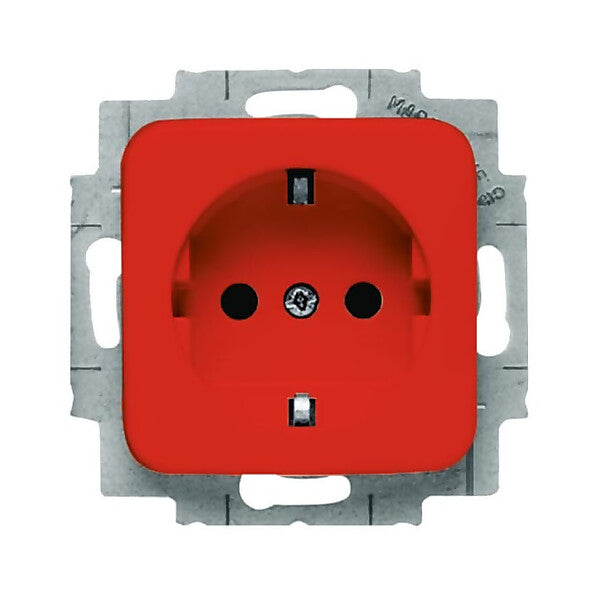 Busch-Jaeger SCHUKO Steckdosen-Einsatz rot RAL3020 20 EUCKS-217-101
